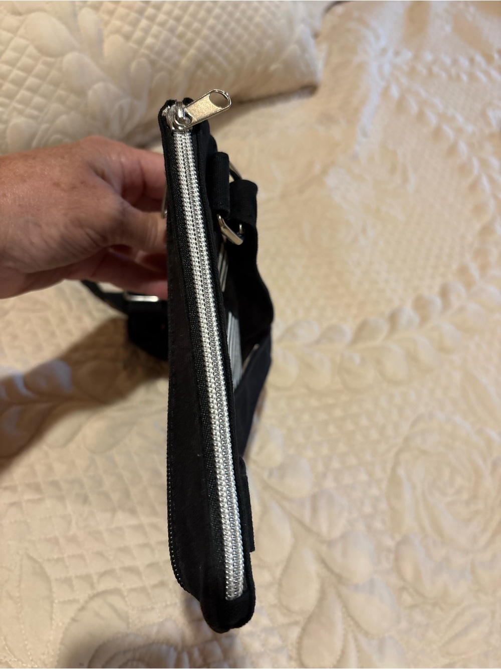 Authentic Disney Parks Mickey Mouse Black & White Striped Crossbody Bag - Picture 5 of 15